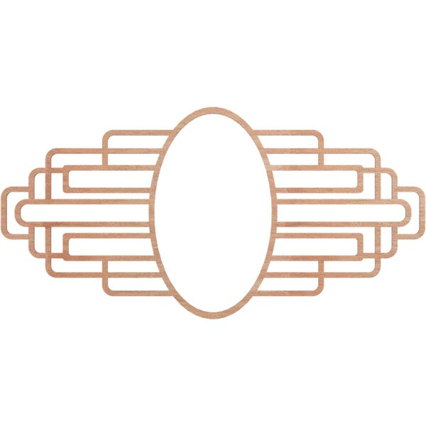 Ekena Millwork Elizabeth Wood Fretwork Prcd Ceiling Medallion, Cherry, 30"W x 15"H x 8 1/4"IW x 14 1/4"IH x 1/4"T CMWP30X15X0250EBCH - main